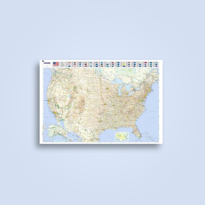 michelin map usa road 13761 laminated rolled